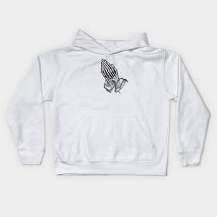 Praying skeleton Kids Hoodie